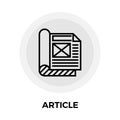 Article Flat Icon Royalty Free Stock Photo