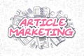 Article Marketing - Cartoon Magenta Word. Business Concept.