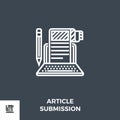 Article Submission Icon Vector.
