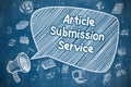 Article Submission Service - Business Concept.