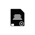 article submission upload reject icon