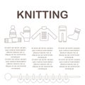 Article Template of knitted items. Knit garments.