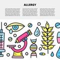Article template with space for text and doodle allergy icons.