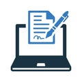 Article, writing, blog icon. Simple vector sketch.