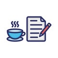 Article writing, content, writing, article fully editable vector icons Royalty Free Stock Photo