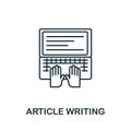 Article Writing icon from digital marketing collection. Simple line element Article Writing symbol for templates, web design and