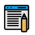 Article writing Isolated Vector icon which can easily modify or edit Royalty Free Stock Photo