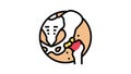 articular cartilage gout color icon animation