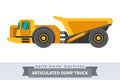 Articulated dump truck for earthwork operations