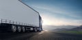 Articulated lorry on highway