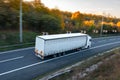 Articulated lorry on the road Royalty Free Stock Photo