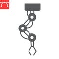 Articulated robot glyph icon