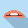 Articulation development icon flat vector. Therapy tongue
