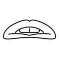 Articulation development icon outline vector. Therapy tongue