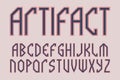 Artifact alphabet. Mythological style font. Isolated english alphabet