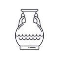 Artifact vase icon, linear isolated illustration, thin line vector, web design sign, outline concept symbol with Royalty Free Stock Photo