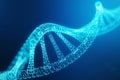 Artifical intelegence DNA molecule. DNA is converted into a digital code. Digital code genome. Abstract technology Royalty Free Stock Photo