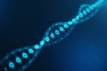 Artifical intelegence DNA molecule. DNA is converted into a digital code. Digital code genome. Abstract technology Royalty Free Stock Photo