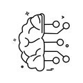 Artificia brain ic intelligence icon vector design