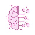 Artificia brain ic intelligence icon vector design