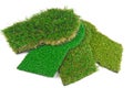 Artificial astroturf grass samples Royalty Free Stock Photo