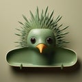 Artificial Bird On Green Plate: Emotive Surreal Character Studies