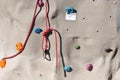 Artificial boulder climbing wall Royalty Free Stock Photo
