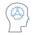 Artificial brain Flat inside vector icon which can easily modify or edit Royalty Free Stock Photo