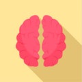 Artificial brain icon, flat style Royalty Free Stock Photo