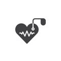 Artificial cardiac pacemaker icon vector, filled flat sign, solid pictogram isolated on white