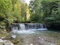 Artificial cascades on the Lorze river valley or in the Lorzentobel, Baar - Canton of Zug, Switzerland Royalty Free Stock Photo