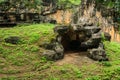 An artificial cave made from cement with hill and cliff photo taken in Jakarta Indonesia