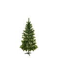 artificial Christmas tree isolated on white background. Royalty Free Stock Photo