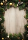 Artificial Christmas Tree watercolor winter border Royalty Free Stock Photo