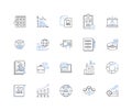 Artificial computer line icons collection. ntelligence, Automation, Robotics, Algorithm, Machination, Cybernetics Royalty Free Stock Photo