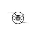 artificial, cyber, eye, retina icon. Element of future pack for mobile concept and web apps icon. Thin line icon for website