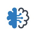 Artificial cyber intelligence icon