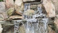 artificial decorative waterfall with three modulations Royalty Free Stock Photo