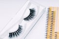 Artificial false eyelashes for make-up from eco pile
