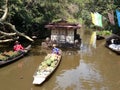 floating market in Thailand artificial market