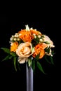 Artificial Flowers on Black Royalty Free Stock Photo