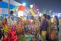 Artificial flowers, handicraft items on display , Kolkata Royalty Free Stock Photo