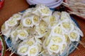 Artificial flowers of Thailand religious ritual for the cremate. Royalty Free Stock Photo