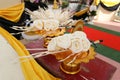 Artificial flowers of Thailand religious ritual for the cremate Royalty Free Stock Photo