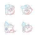 Artificial food additives gradient linear vector icons set Royalty Free Stock Photo