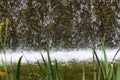 Artificial fountain of falling water Royalty Free Stock Photo