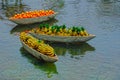 Artificial fruits on boats