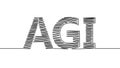 Artificial general intelligence one line drawing. Stitches ink sketch drawn. AGI icon. Machine learning concept