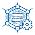 Artificial Graphene Technology doodle icon hand drawn illustration