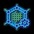 Artificial Graphene Technology neon glow icon illustration